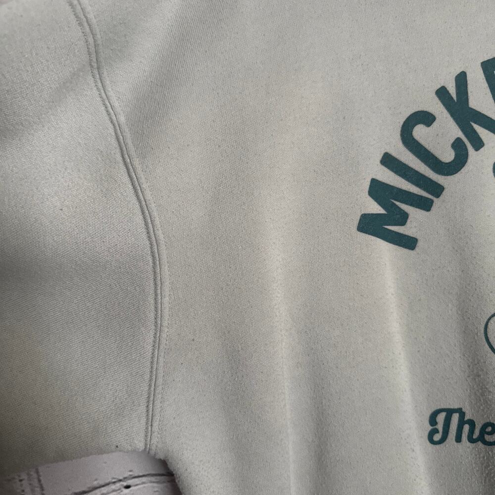 Disney Mickey Mouse The One And Only Sweatshirt Women’s Size Large Gray W/Green - Picture 5 of 6